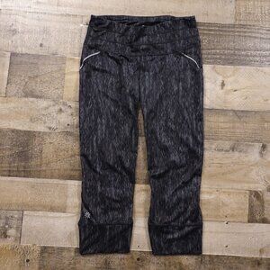 Athleta reptile relay capri legging women's small black grayish blue‎